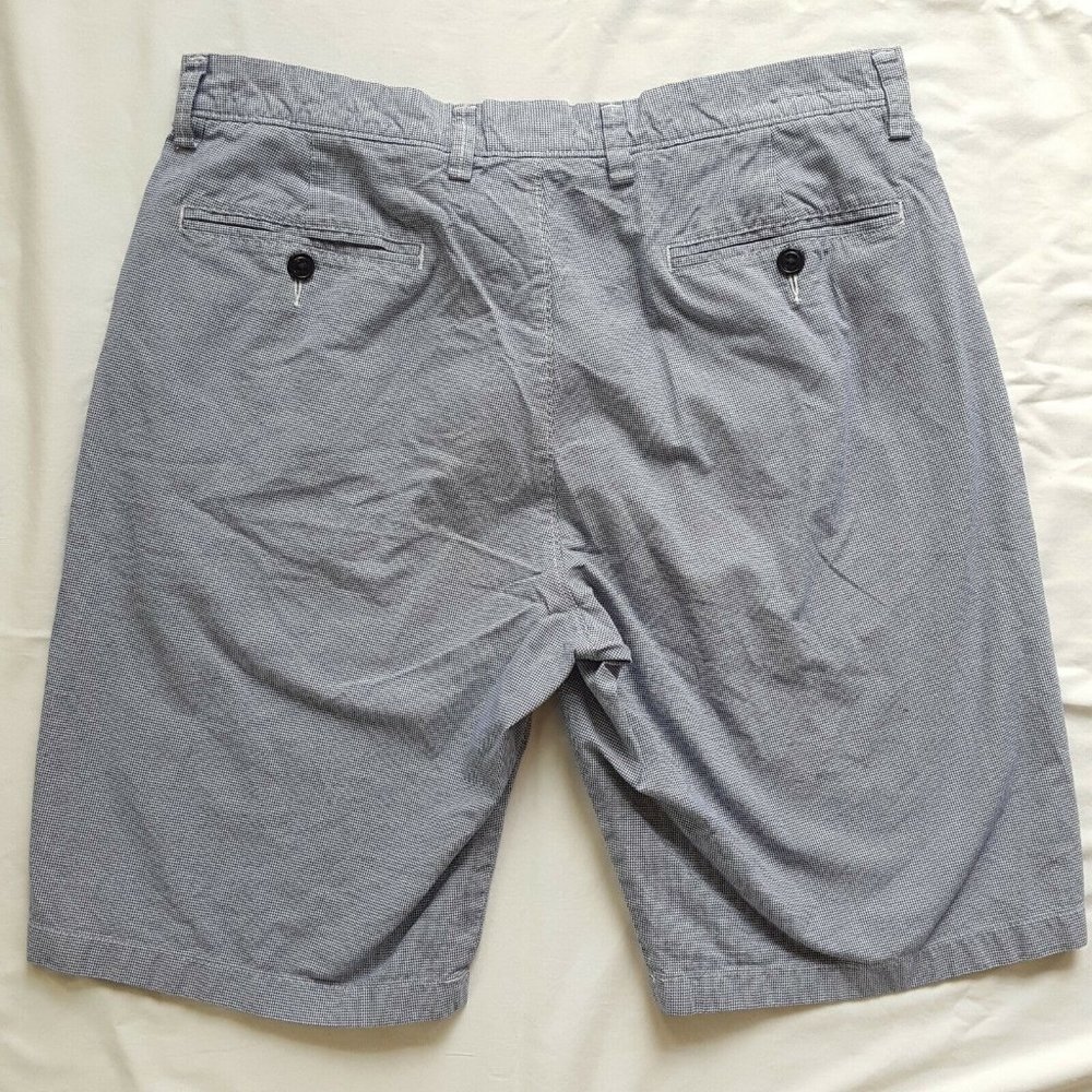 J.Crew Club Chino Shorts Blue Mini Houndstooth Men's Size 32 10.5 100% Cotton - Picture 2 of 5